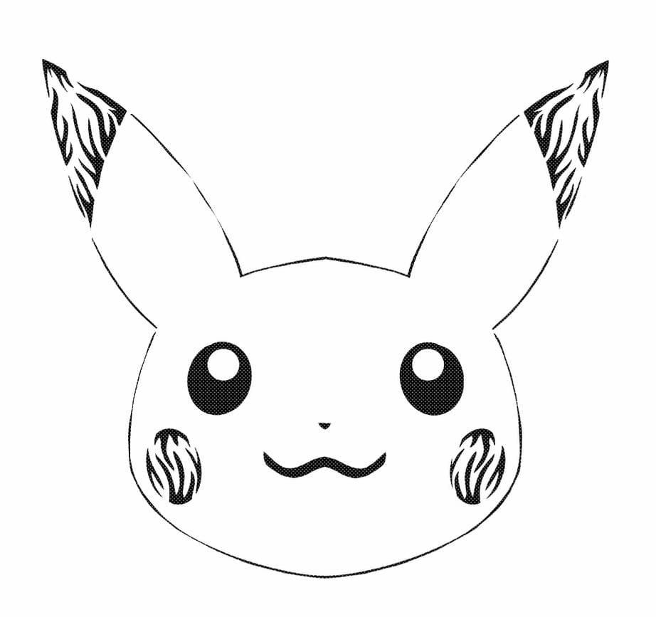 Pikachu coloring pages print for free in a format