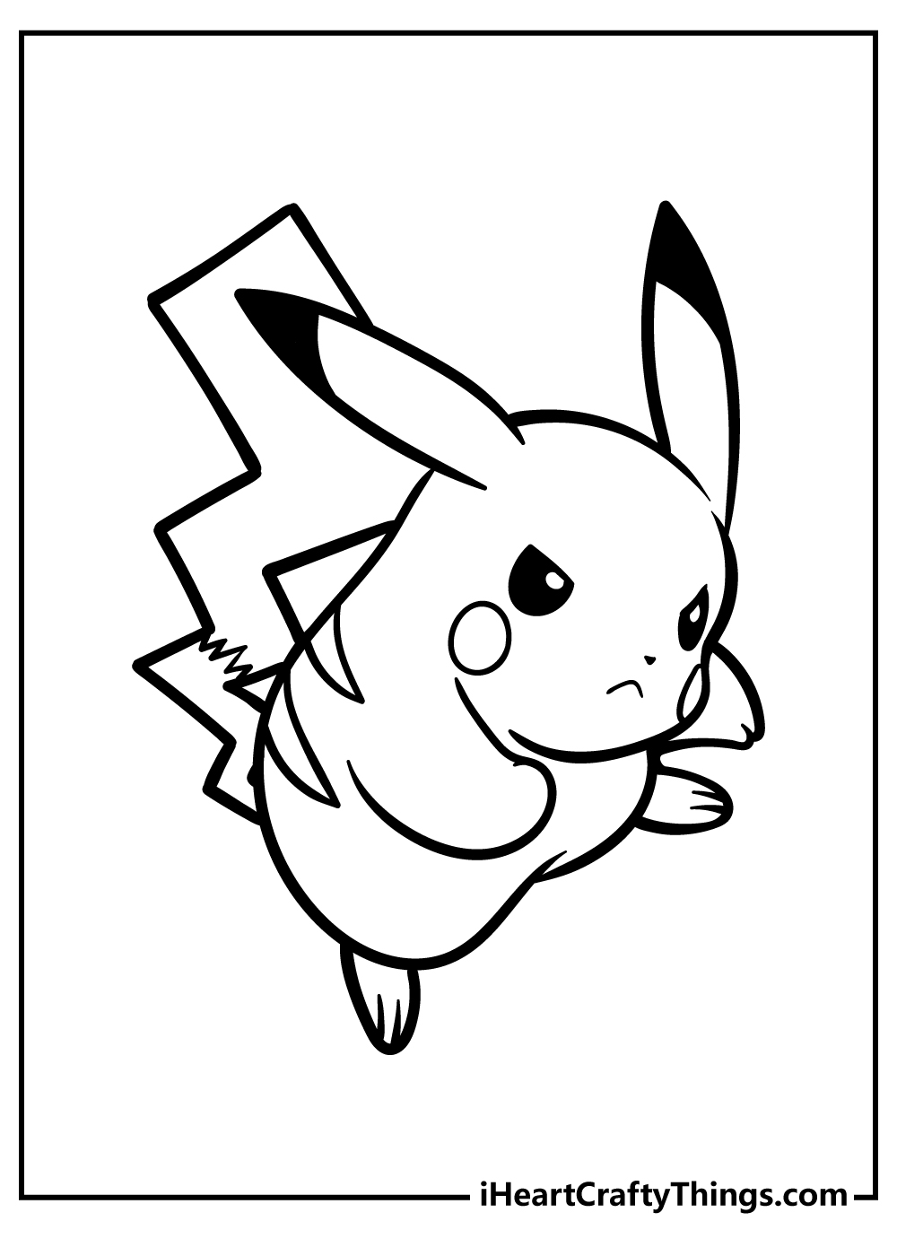 Pikachu coloring pages free printables