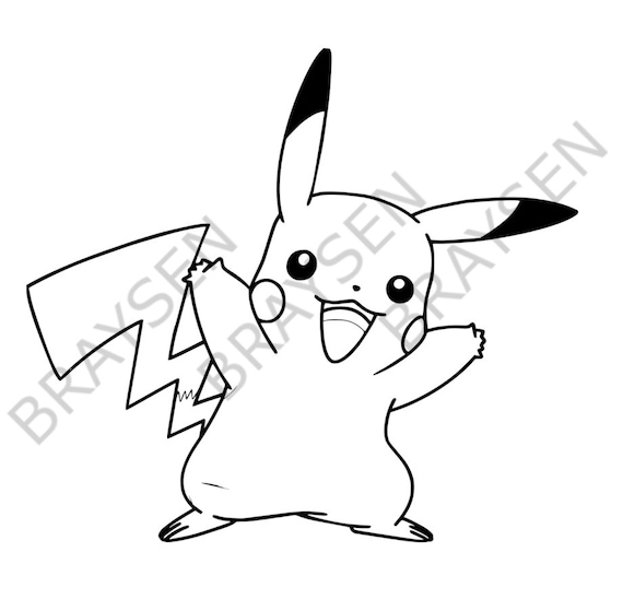 Pikachu outline svg png