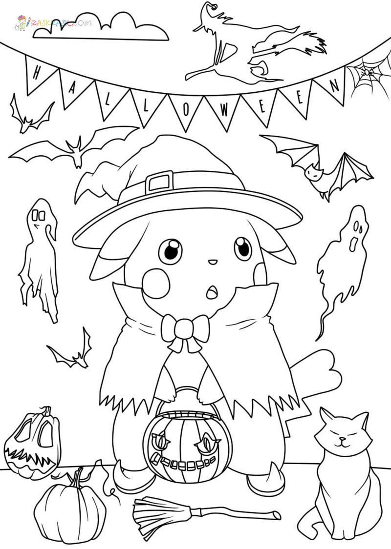 Please be nice ð â colored some halloween pikachu pages cant