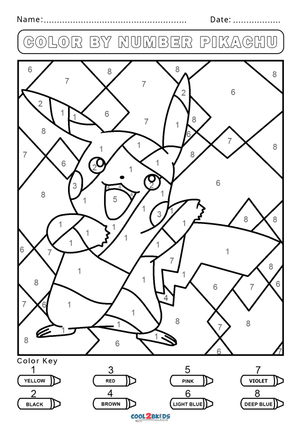 Color by number coloring pages printable for free download