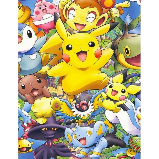 Peggybuy oil paint by numbers the pokemon coloring picture digital drawing l