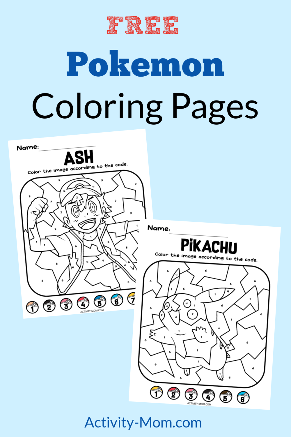 Free printable pokemon coloring pages for kids