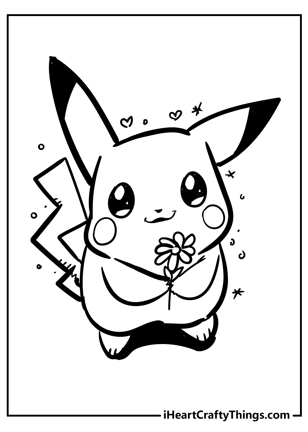 Pikachu coloring pages free printables