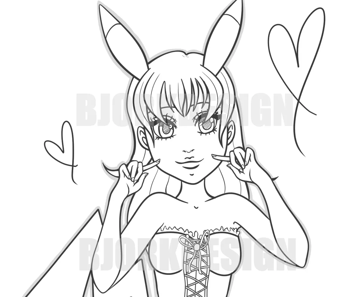 Cutie pikachu girl coloring page digital download