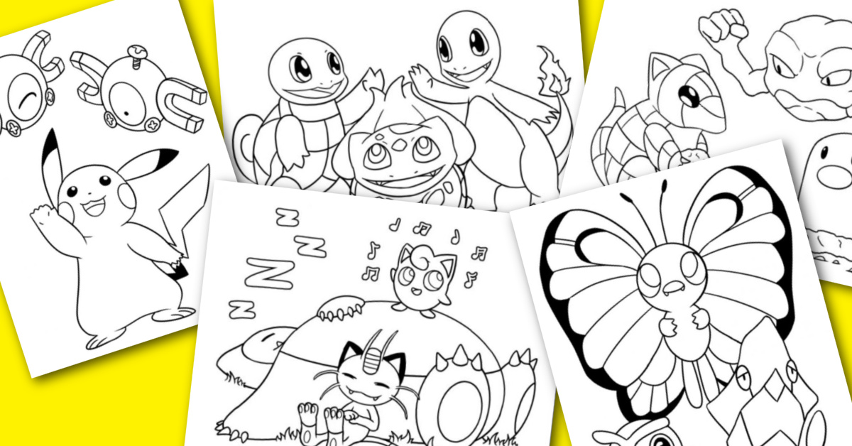 Free pokemon coloring pages with video drawing coloring tutorial kids activities blog