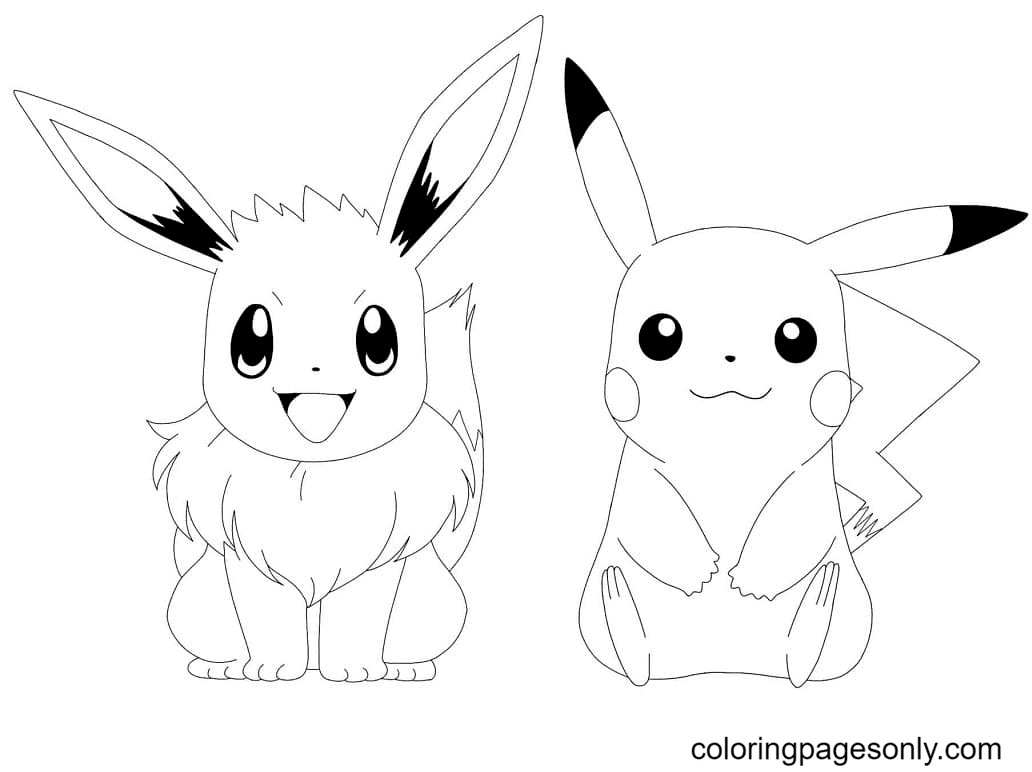 Pikachu coloring pages