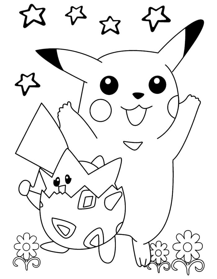 Pikachu para colorir