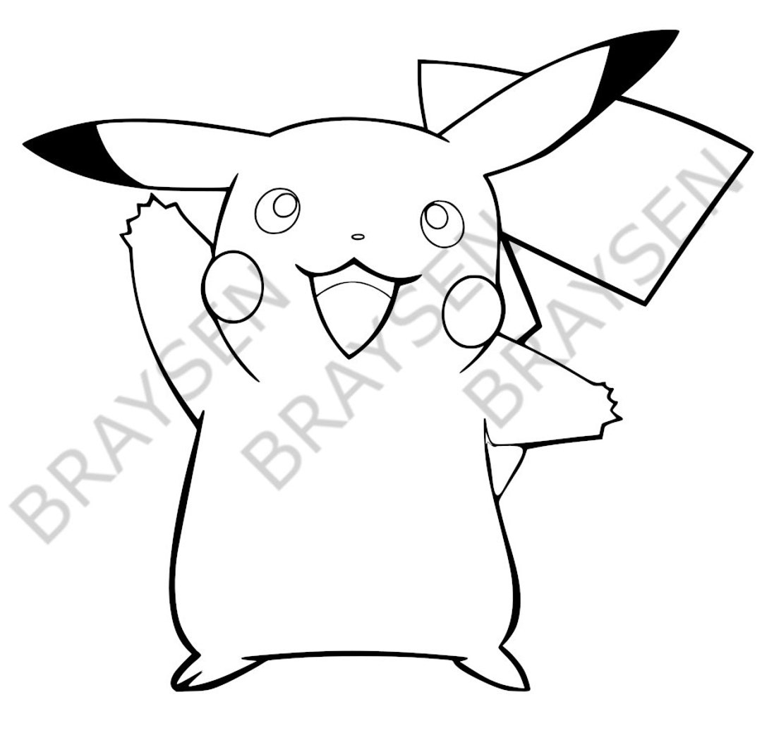 Pikachu outline svg png