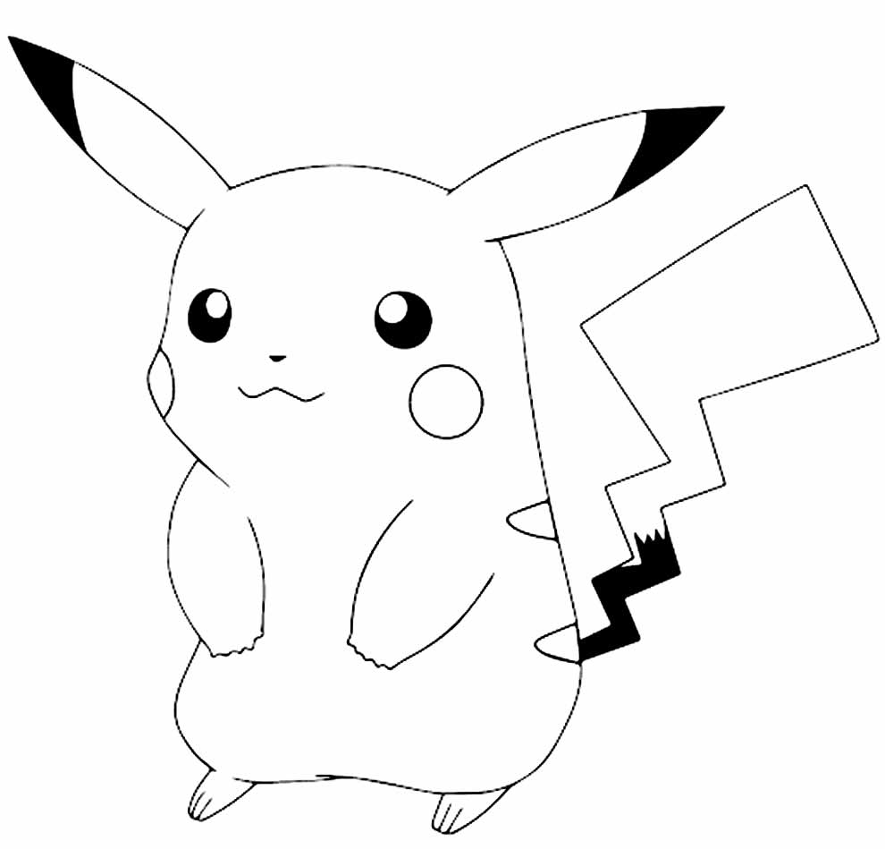 Pikachu para colorir desenhos para pintar e imprimir