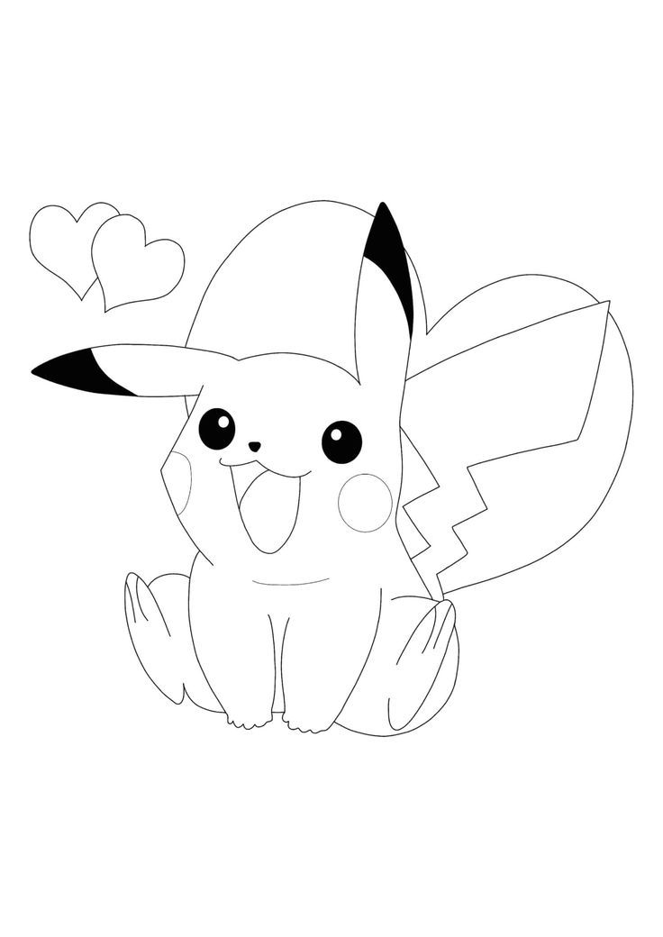 Cute pikachu coloring pages