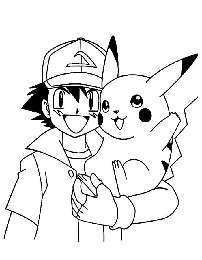 Pikachu coloring pages print for free in a format