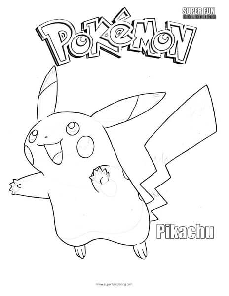 Pikachu pokemon coloring page