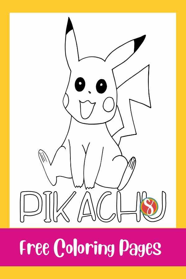 Free pikachu coloring pages â stevie doodles