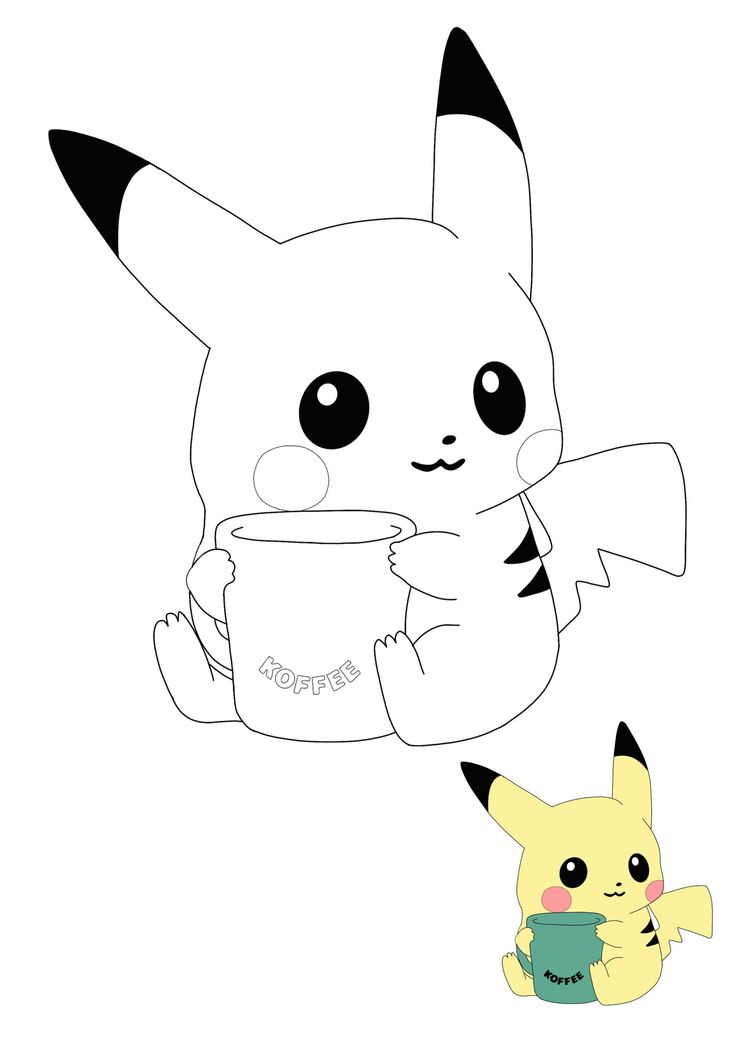 Baby pikachu coloring pages