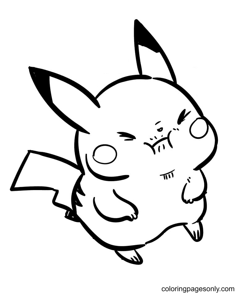 Pikachu coloring pages printable for free download