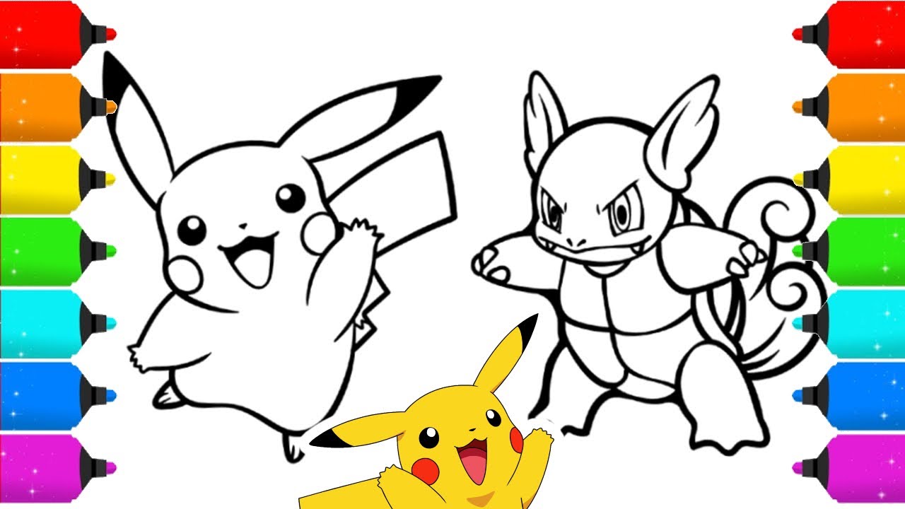 Pikachu pokemon coloring pages draw drawing coloring