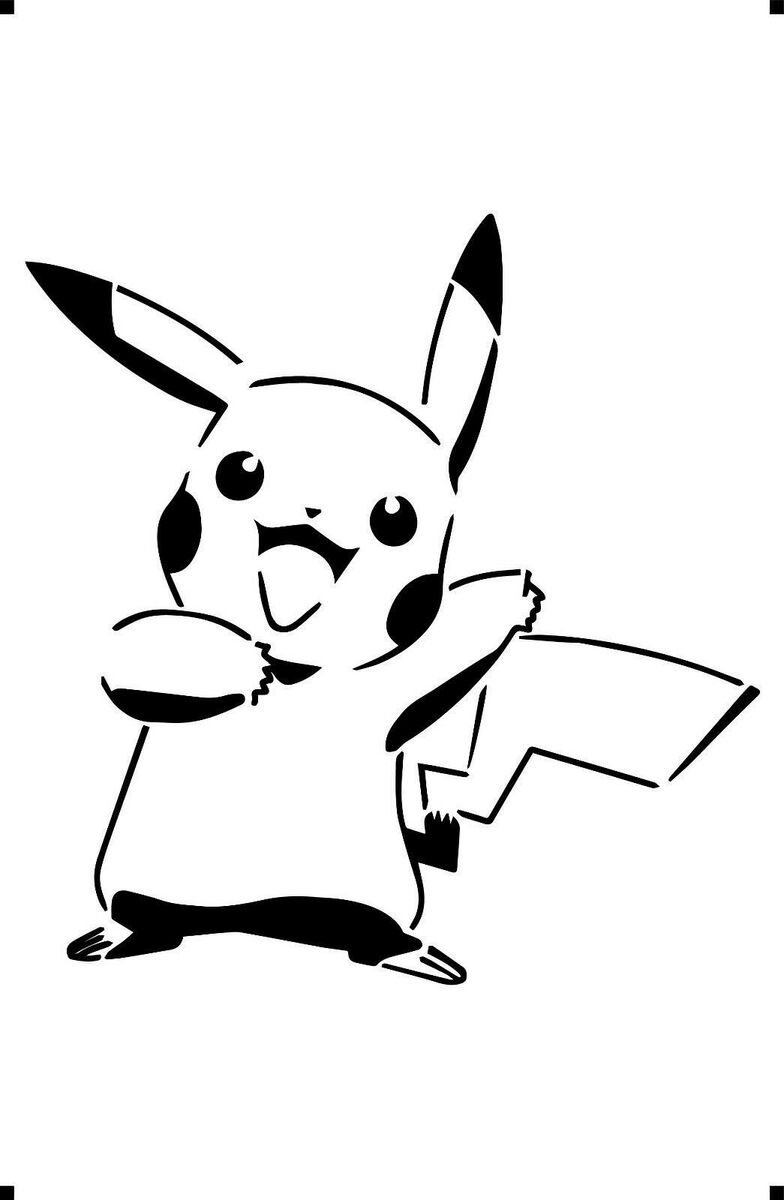 Pikachu mylar stencil micron reusuable flexible stencil