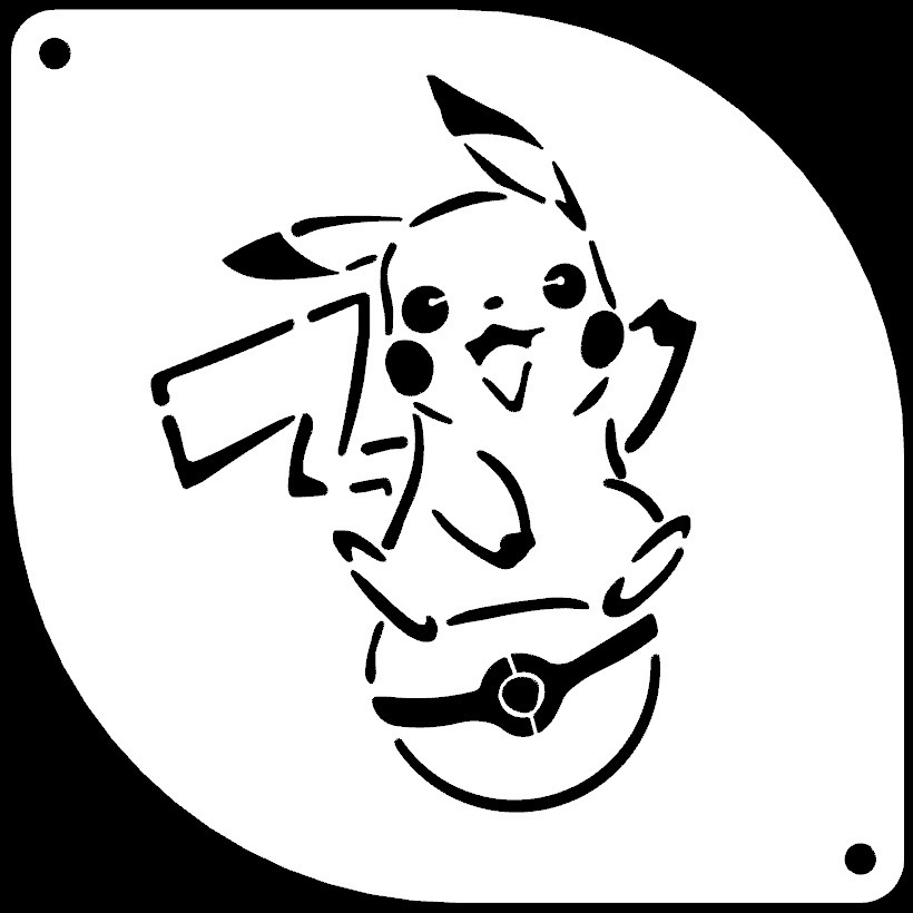 Stl file pikachu stencil ðãd printer model to downloadãcults