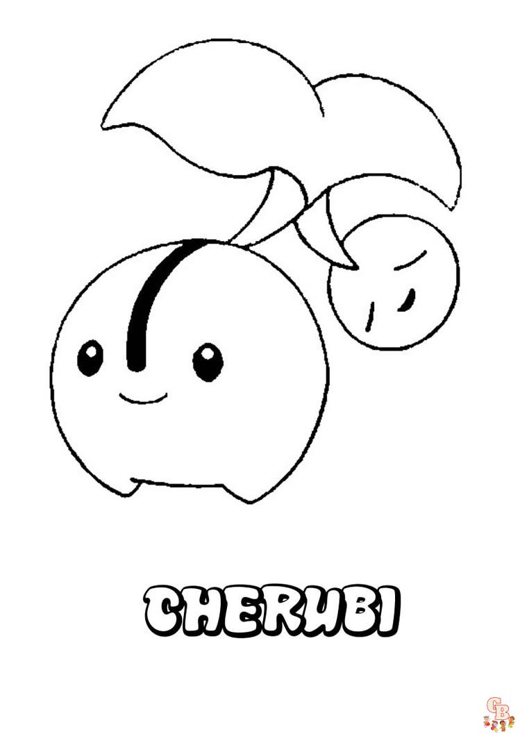 Pokemon cherubi coloring pages fun and educational