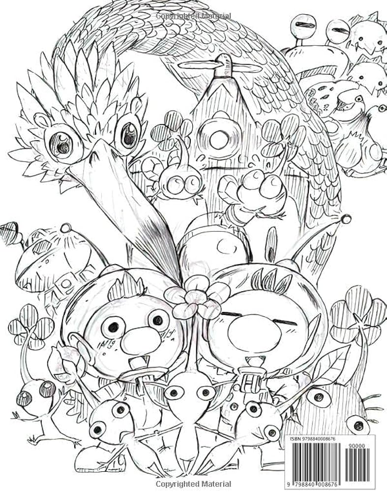 Pikmin coloring book wonderful art creative a adult books pohl oliver kitap