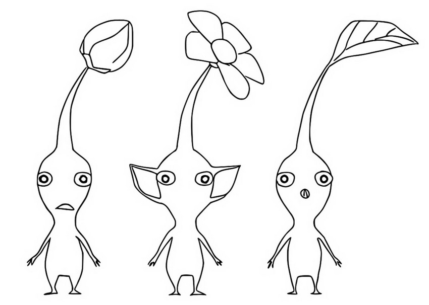 Coloring pages pikmin