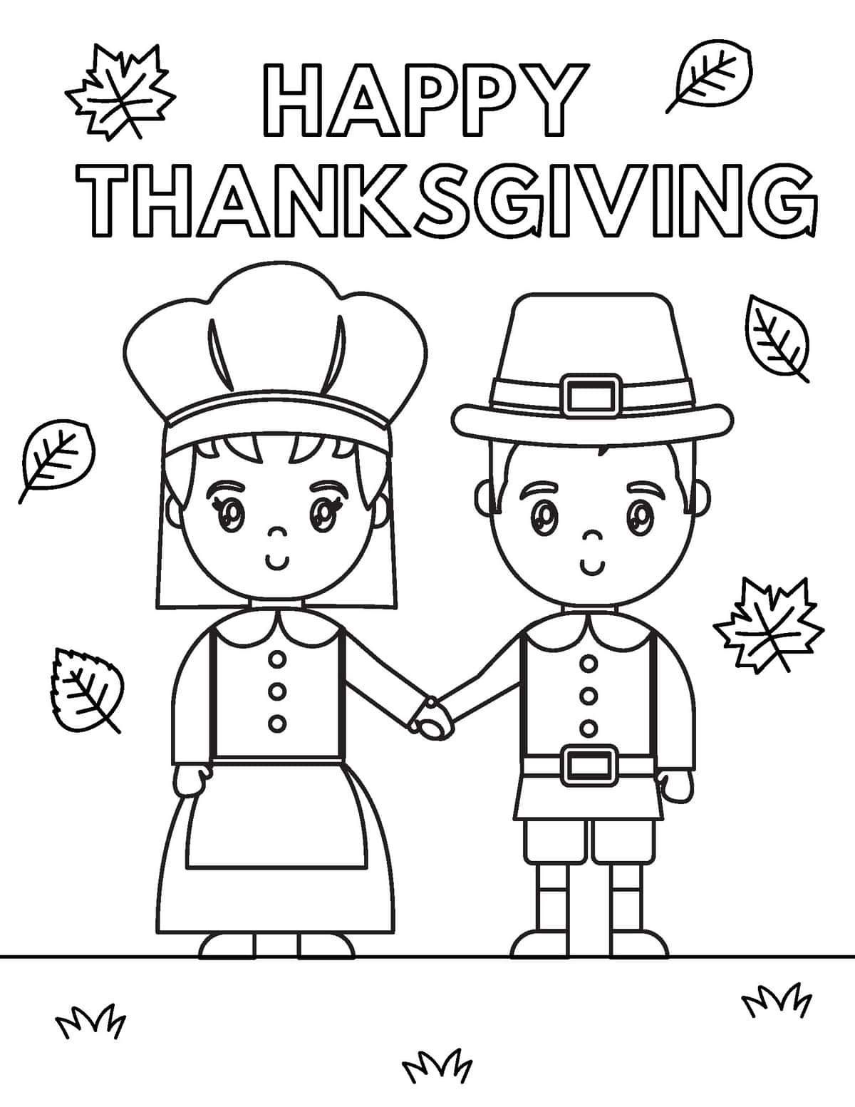 Free thanksgiving coloring pages for kids and adults