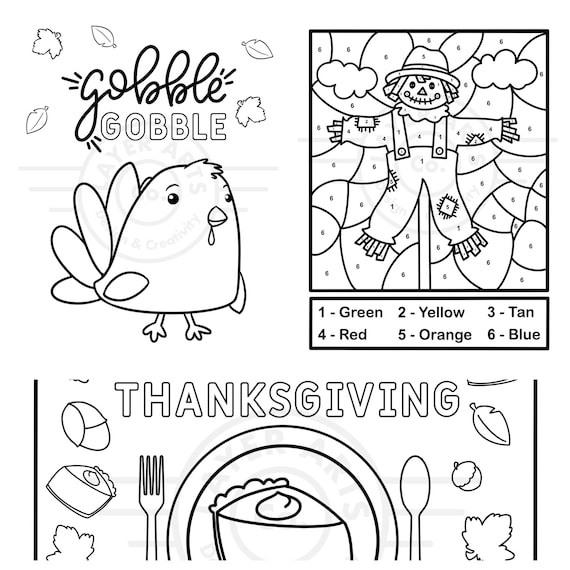 Buy thanksgiving activity sheets elementary classroom thanksgiving coloring pages fall activity sheets color by number turkey coloring page online in india