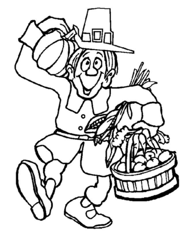 Thanksgiving day coloring page sheets