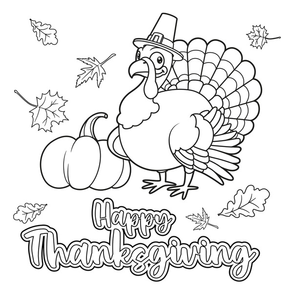 Immagini foto stock oggetti d e immagini vettoriali coloring page thanksgiving food