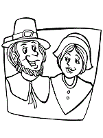 Pilgrims coloring pages