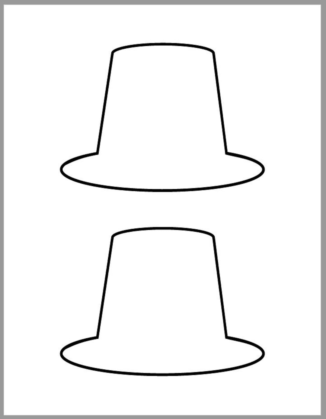 Inch pilgrim hat template