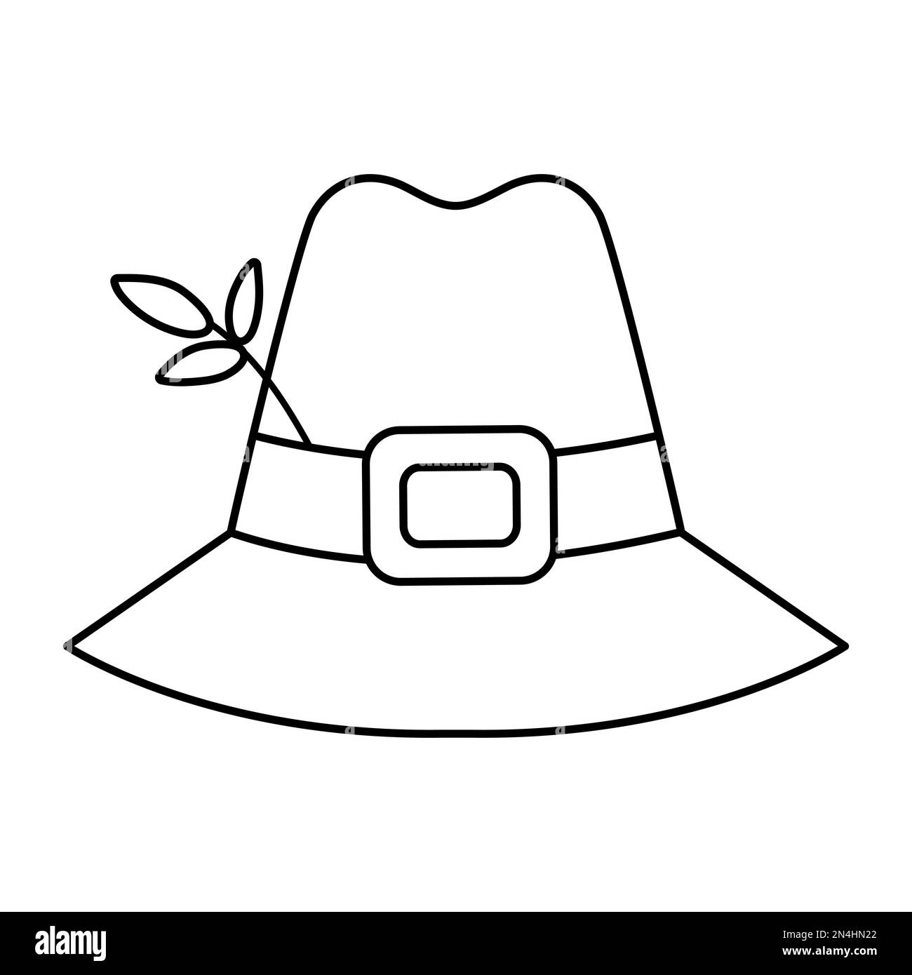 Pilgrim hat clipart black and white stock photos images