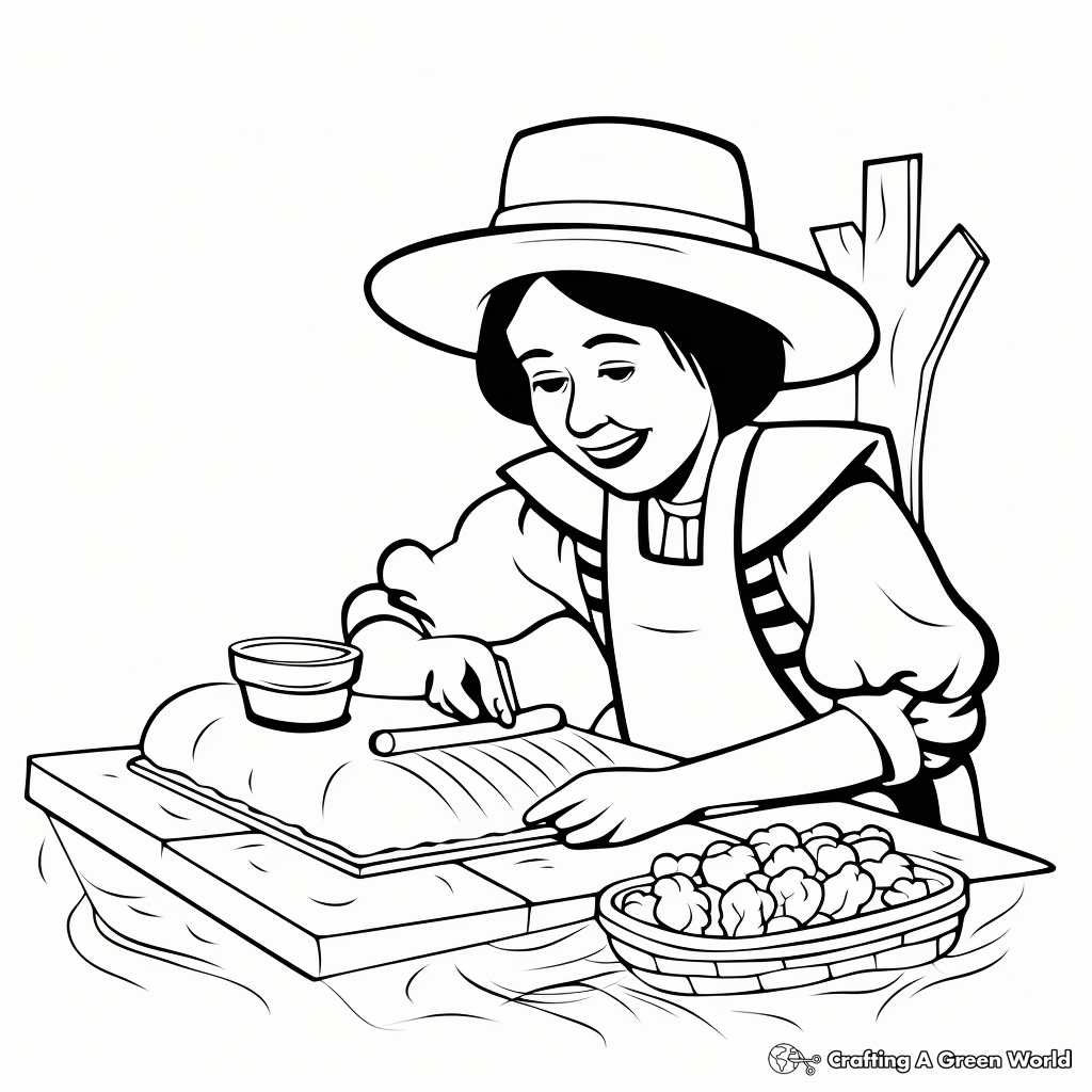 Pilgrim coloring pages