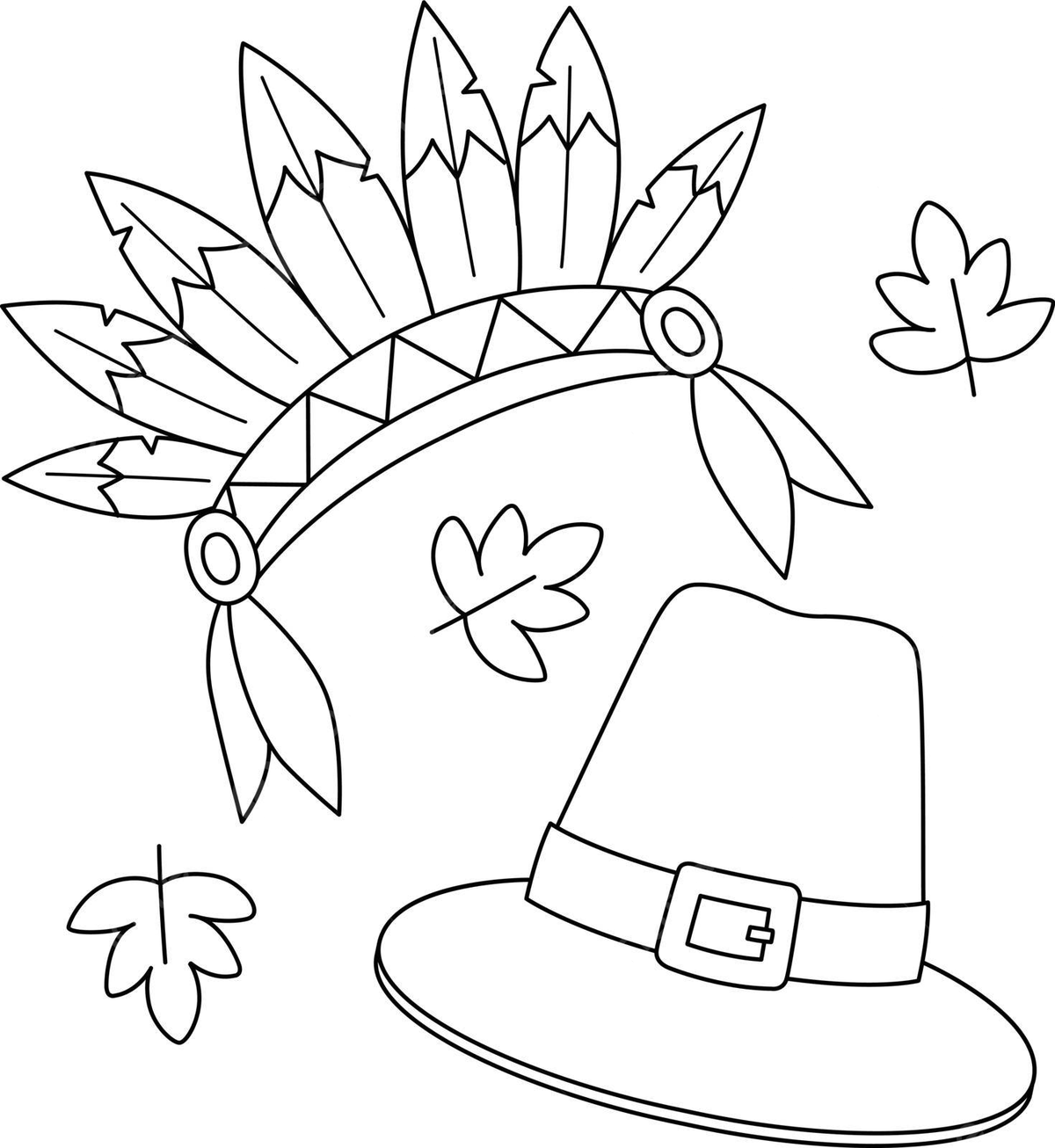 Thanksgiving indian headdress pilgrim hat coloring happy celebration male vector dress drawing rat drawing hat drawing png and vector with transparent background for free download