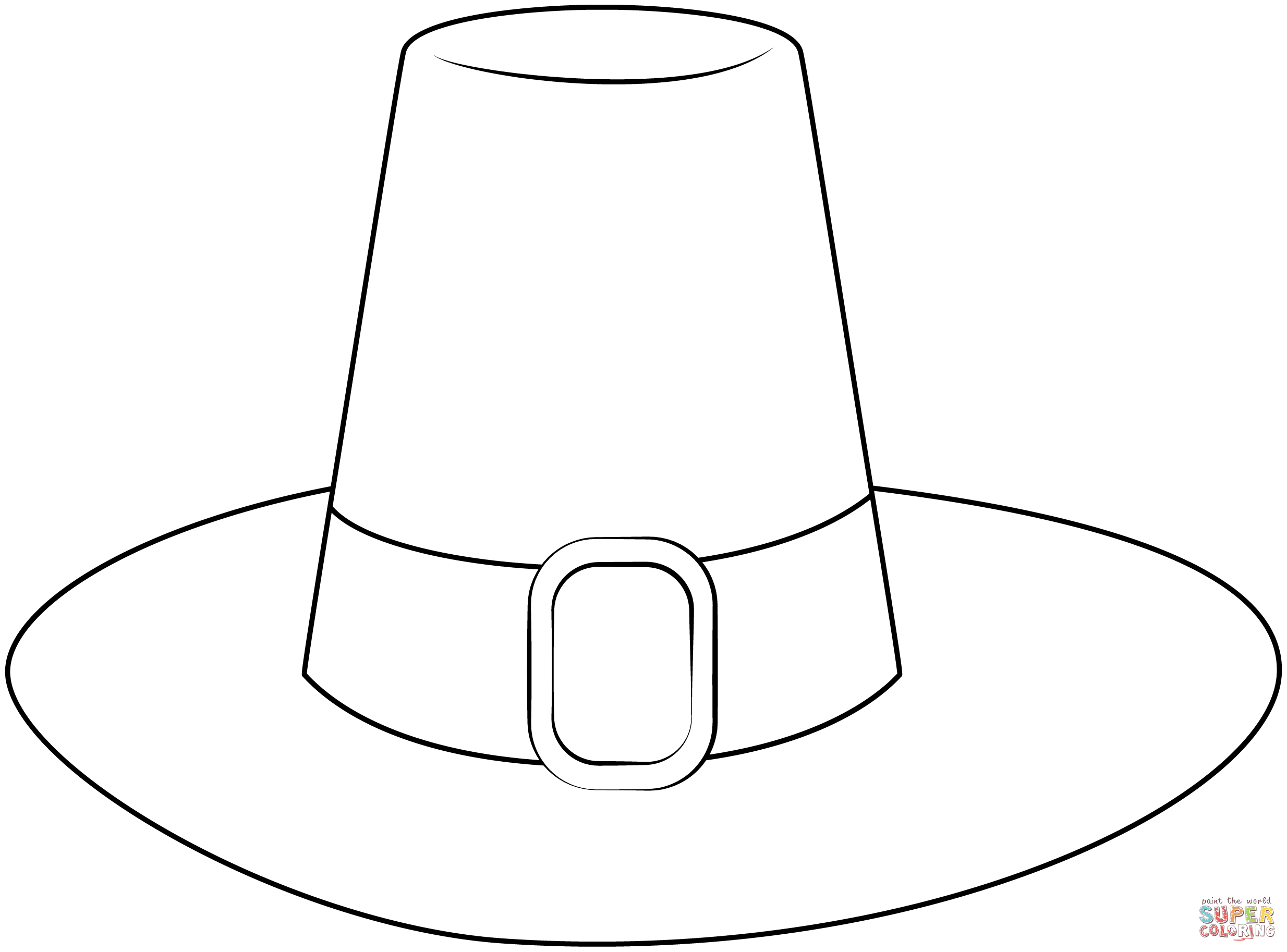 Pilgrim hat coloring page free printable coloring pages
