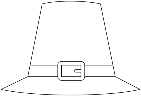 Pilgrim hat coloring page free printable coloring pages