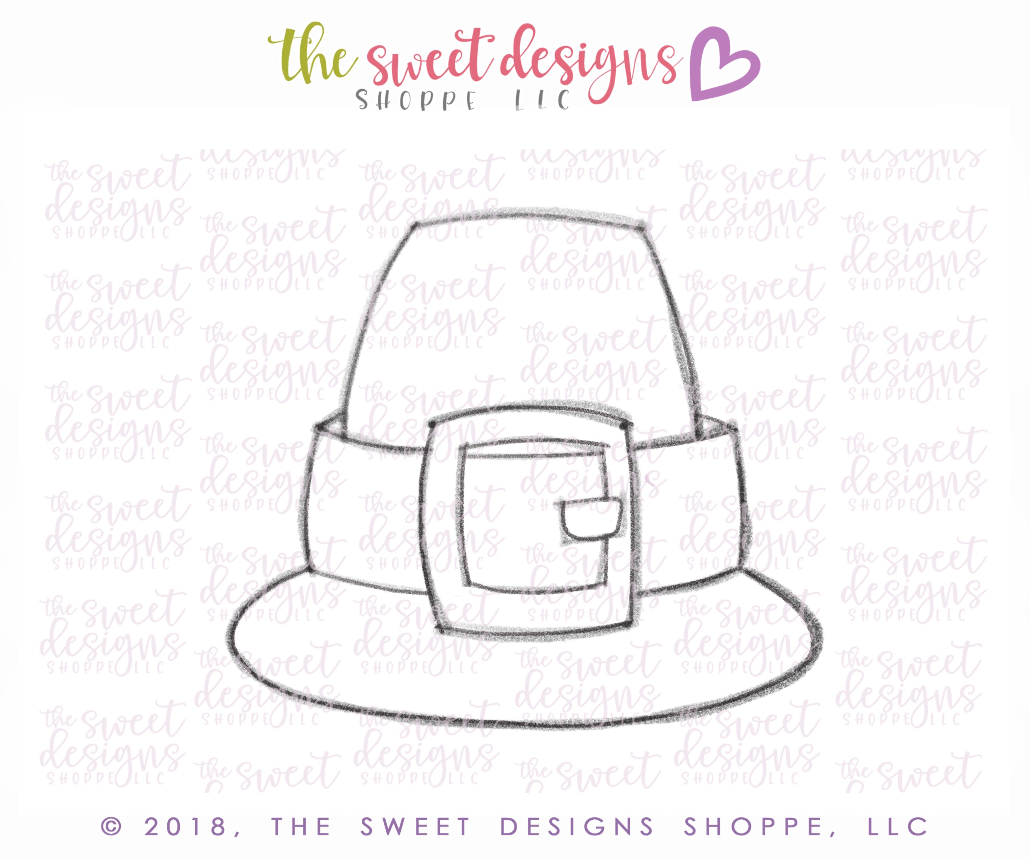 Pilgrim hat cookie cutter â the sweet designs shoppe