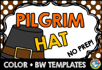 Thanksgiving crafts pilgrim hat crown november activity kindergarten st grade