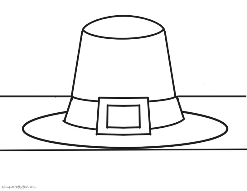 Free printable pilgrim hat for kids