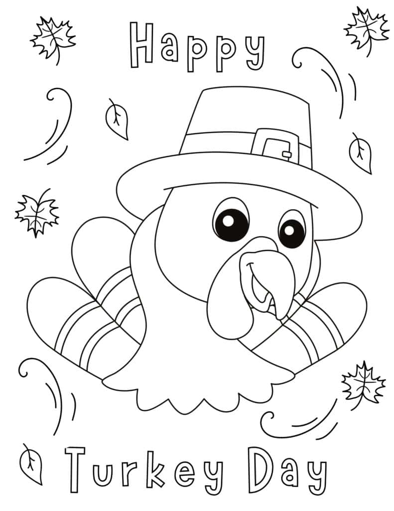 Free thanksgiving turkey coloring pages for kids