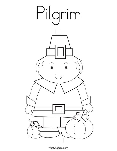 Pilgrim coloring page