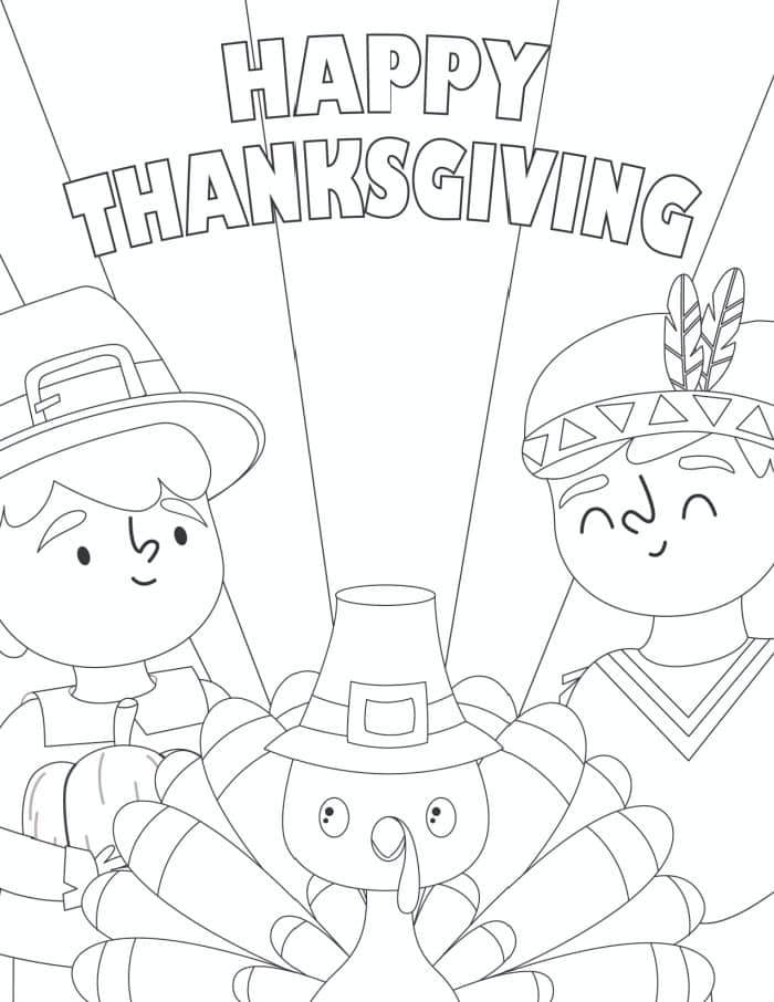 Thanksgiving coloring pages free