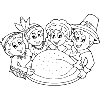 Pilgrims coloring pages