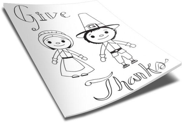 Thanksgiving pilgrim coloring page