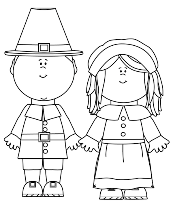 Free printable pilgrim coloring pages for kids