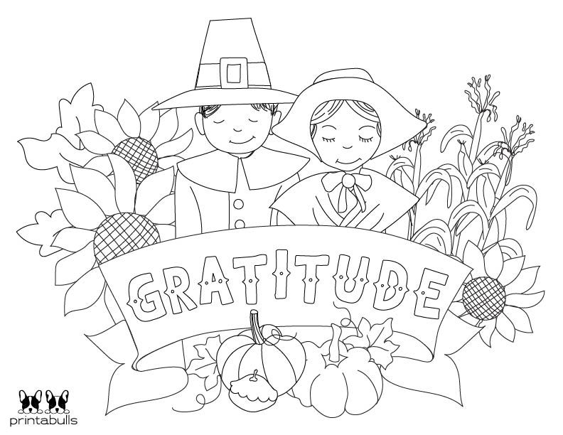 Pilgrim coloring pages