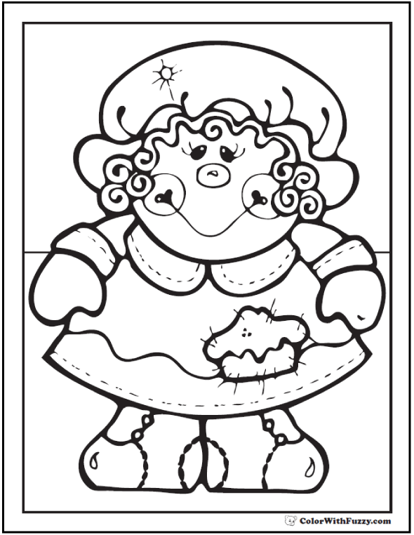 Pilgrim girl coloring page