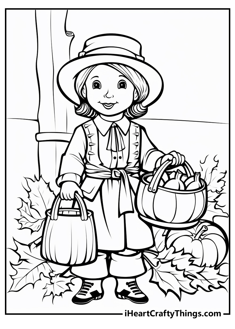 Pilgrim coloring pages free printables