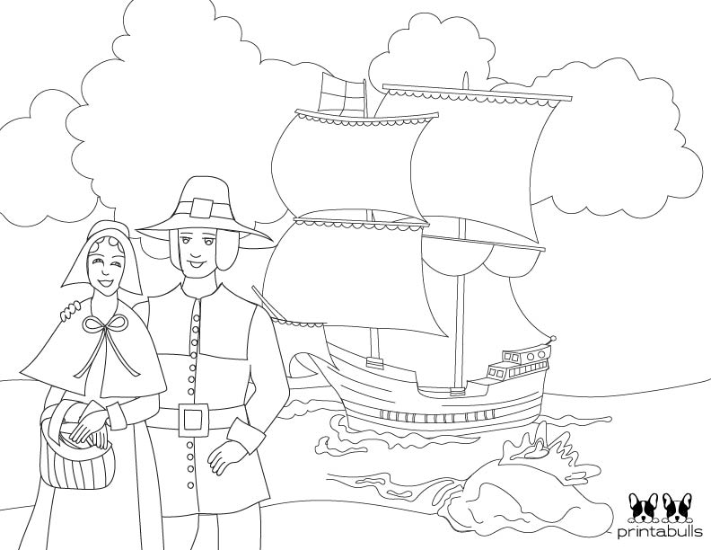 Pilgrim coloring pages